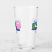 Cute grappige kikkers bubblegum cartoon illustrati glas (Links)