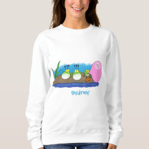 Cute grappige kikkers bubblegum cartoon illustrati trui
