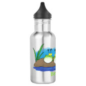 Cute grappige kikkers bubblegum cartoon illustrati waterfles  (Links)