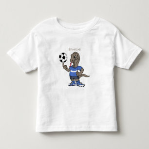 Cute grappige Komodo dragon die voetbal cartoon sp Kinder Shirts