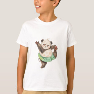 Cute Grappige Panda Ballerina Kinder T-Shirt