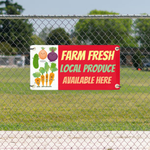 Cute grappige plantaardige producten voor verkoop  spandoek