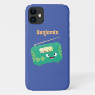 Cute grappige retro radio cartoon iPhone 11 hoesje