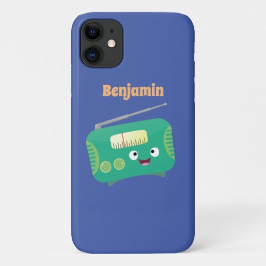 Cute grappige retro radio cartoon Case-Mate iPhone case (Achterkant)