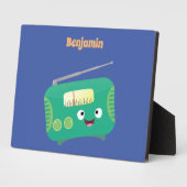 Cute grappige retro radio cartoon fotoplaat (Zijkant)
