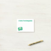 Cute grappige retro radio cartoon post-it® notes (Op bureau)