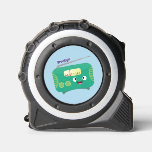 Cute grappige retro radio cartoon rolmaat