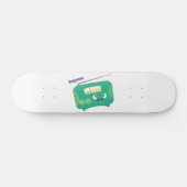 Cute grappige retro radio cartoon skateboard (Horizontaal)