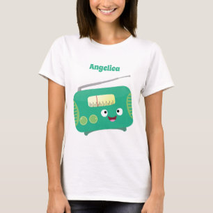Cute grappige retro radio cartoon t-shirt
