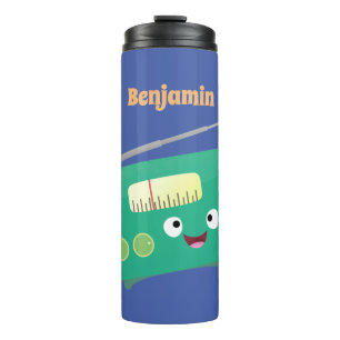 Cute grappige retro radio cartoon thermosbeker