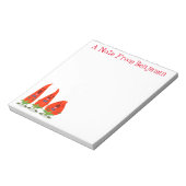Cute grappige Spaanse peper trio cartoon Notitieblok (Gedraaid)
