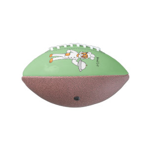 Cute grappige tijgerkok cartoon illustratie american football