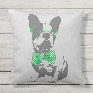Cute grappige trendy  beest Franse bulldog Buitenkussen