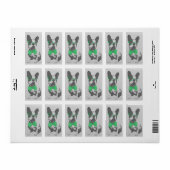 Cute grappige trendy  beest Franse bulldog Etiket (Full Sheet)