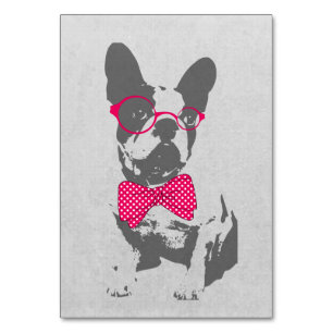 Cute grappige trendy beest Franse bulldog Kaart