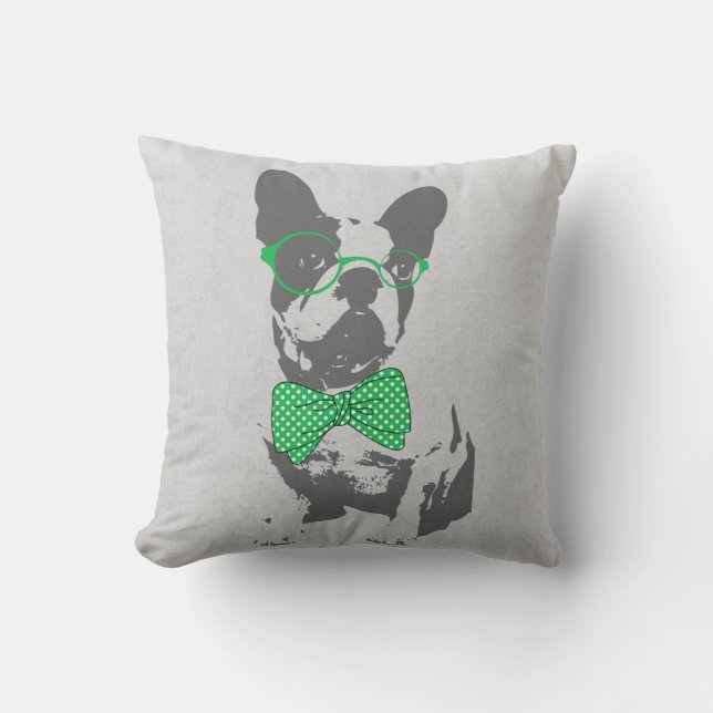 Cute grappige trendy  beest Franse bulldog Kussen (Voorkant)