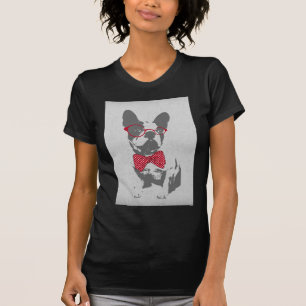 Cute grappige trendy beest Franse bulldog T-shirt