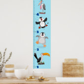 Cute grappige vogeltjes cartoon poster (Keuken)