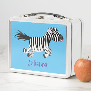 Cute grappige zebra lopende illustratie van cartoo