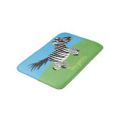 Cute grappige zebra lopende illustratie van cartoo badmat (Gekanteld)