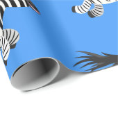 Cute grappige zebra lopende illustratie van cartoo cadeaupapier (Rol Hoek)