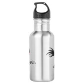 Cute grappige zebra lopende illustratie van cartoo waterfles (Achterkant)