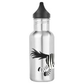 Cute grappige zebra lopende illustratie van cartoo waterfles (Links)
