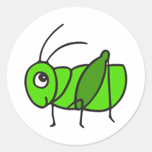 Cute Grasshopper Ronde Sticker