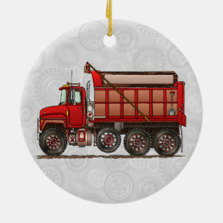 Cute Gravel Dump Truck Keramisch Ornament