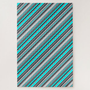 Cute gray aqua aztec patronen legpuzzel