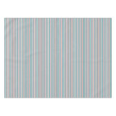 Cute gray aqua strepen tafelkleed (Voorkant (Horizontaal))