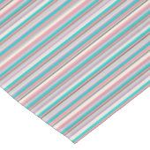 Cute gray aqua strepen tafelkleed (Gekanteld)