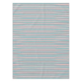 Cute gray aqua strepen tafelkleed (Voorkant)