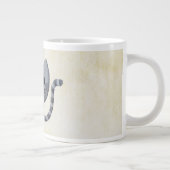 Cute Gray Cat en Donut Extra Grote Mok (Rechts)