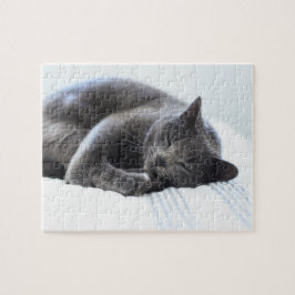 Cute Gray Cat Puzzle Legpuzzel