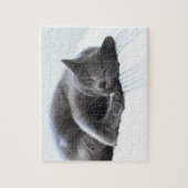 Cute Gray Cat Puzzle Legpuzzel (Verticaal)