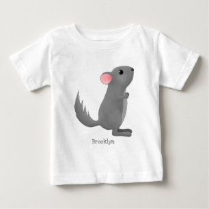 Cute gray chinchilla cartoon illustratie
