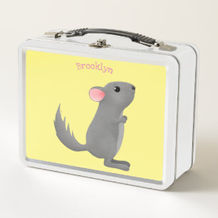 Cute gray chinchilla cartoon illustratie