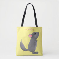 Cute gray chinchilla cartoon illustratie