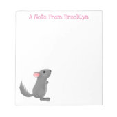 Cute gray chinchilla cartoon illustratie notitieblok (Voorkant)