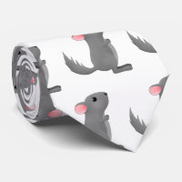 Cute gray chinchilla cartoon illustratie
