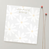 Cute Gray Daisy Floral Notitieblok