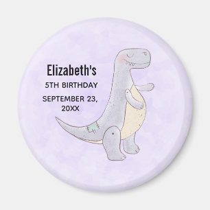 Cute Gray Dinosaur Speelgoed Waterverf Party Magneet