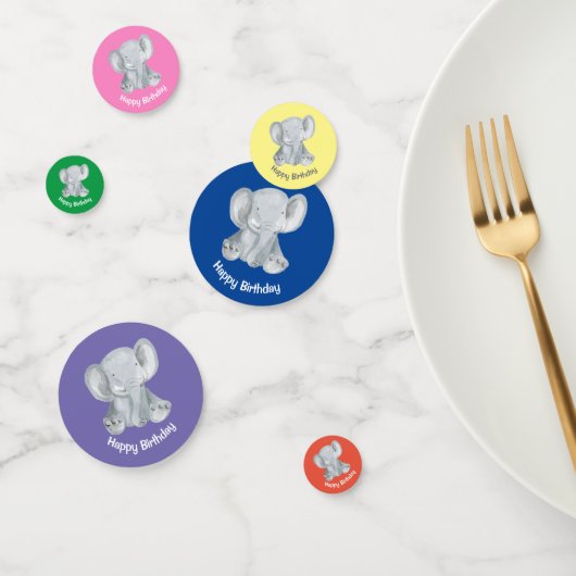 Cute Gray Elephant Table Confetti (Groep)