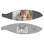 Cute Gray Heart Beste vader Foto Vader Dag Basketbal (Panelen)