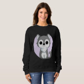 Cute Gray Husky Trui (Voorkant volledig)