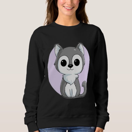 Cute Gray Husky Trui (Voorkant)