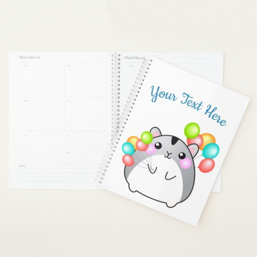 Cute Gray Kawaii Hamster Planner (Display)