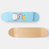 Cute Gray Kawaii Hamster Skateboard (Horizontaal)