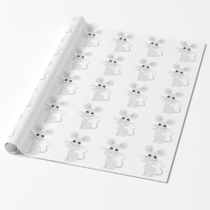 Cute Gray Mouse Cadeaupapier